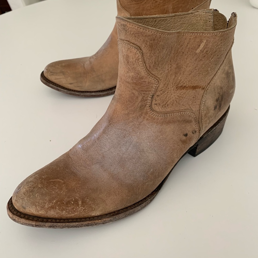 Freebird by Steven Phlow Leather Block Heel Boots